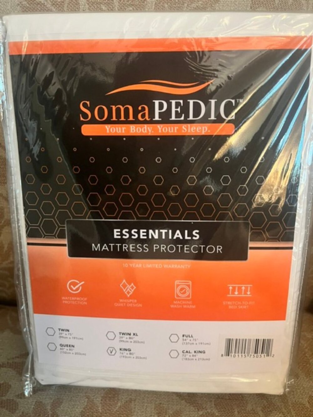 Soma Pedic Essentials Mattress Protector Size King (76" X 80")